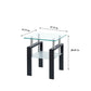Luxury Modern Tempered Glass Coffee Table with 2 Layers