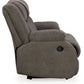 First Base - Reclining Loveseat - Gunmetal