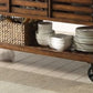 Kaif Distressed Chestnut Finish Kitchen Cart