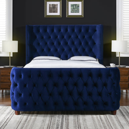 Brooklyn King Tufted Panel Bed Headboard and Footboard Set