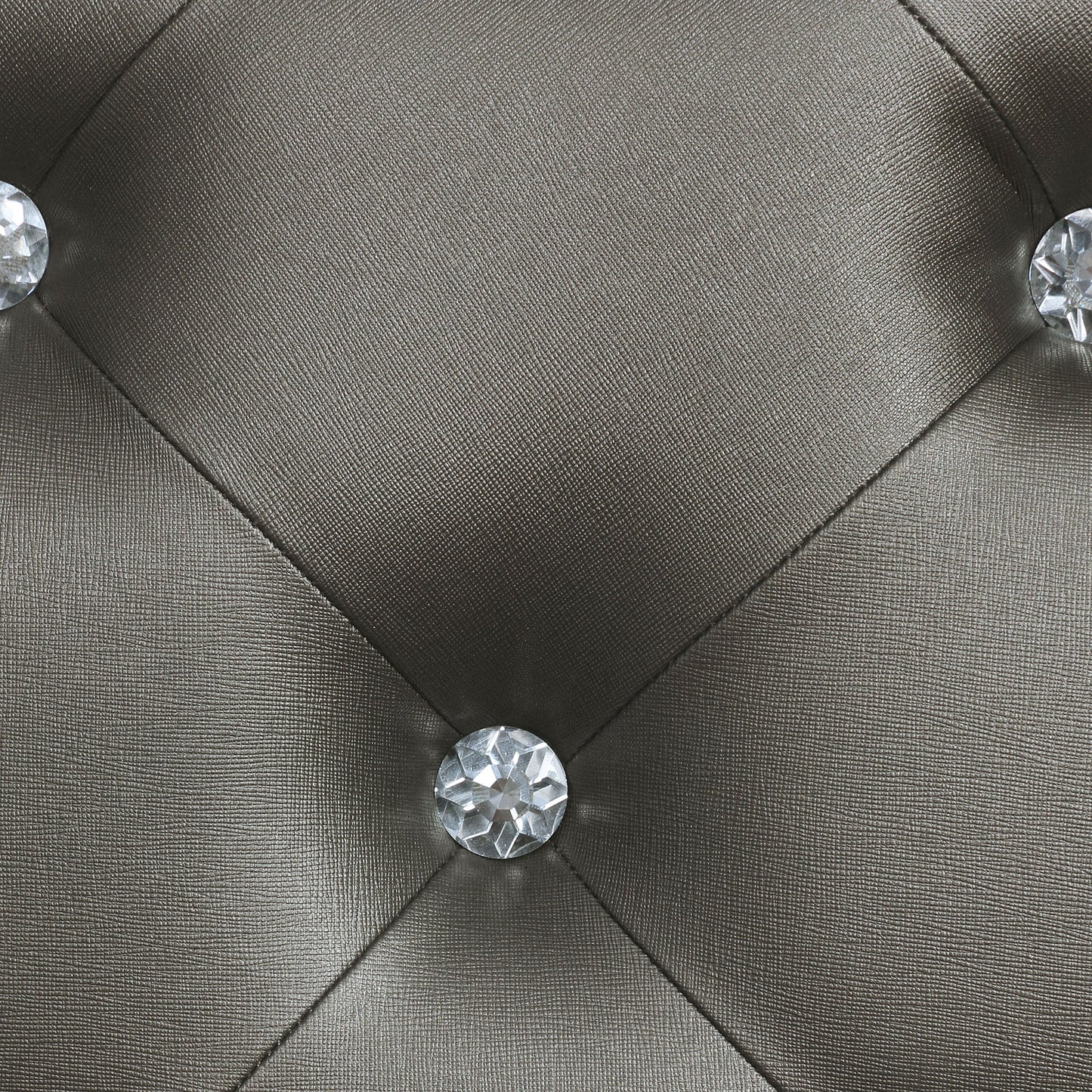Karmen Metallic Upholstered Tufted California King Panel Bed