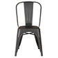 Set of 4 Stackable Metal Dining Chairs