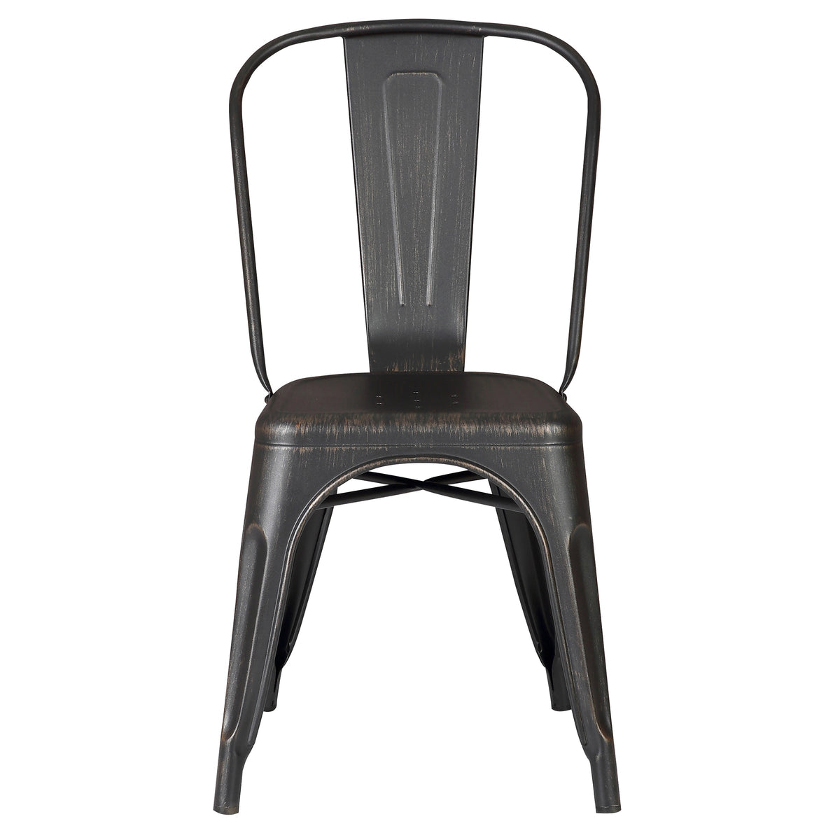 Set of 4 Stackable Metal Dining Chairs