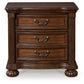 Lavinton - Three Drawer Night Stand - Brown
