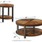 Roybeck - Occasional Table Set (Set of 3) - Light Brown / Bronze