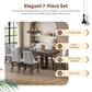 Topmax - 7 Piece Traditional Extendable Dining Table Set With Butterfly Leaf And 6 Upholstered Dining Table - view 10