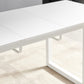 Square Extendable Dining Table with Metal Legs