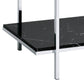 Angwin Mirrored Faux Marble Console Table