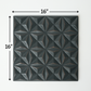 Black Square Shape Handcrafted MDF Wall Decor – 16"x16" Elegant Home Accent