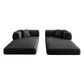 78.8' Compression Sofa,Convertible Floor Sofa Bed-with Pillow Back Support Armrest,Comfy Futon Couch Sleeper Bed,Loveseats Boneless Modular Sectional Sofa,Corduroy fabric,for Living Room,Bedroom,Black