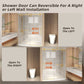 Frameless Sliding Shower Door - 76" H Clear Tempered Glass