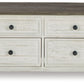 Havalance - Lift Top Cocktail Table with Storage Drawers - White / Gray