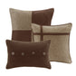 7 Piece Faux Suede Comforter Set Brown California King