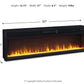 Entertainment Accessories - Wide Fireplace Insert - Black