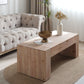 Modern Farmhouse Living Room Block Leg Coffee Table