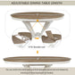 Dining Set With Extendable Round Table And 4 Upholstered Chairs - view 10