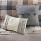 7 Piece Herringbone Comforter Set Neutral California King