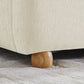 Queen Size Removable Chenille Wingback Upholstered Waffle Bed