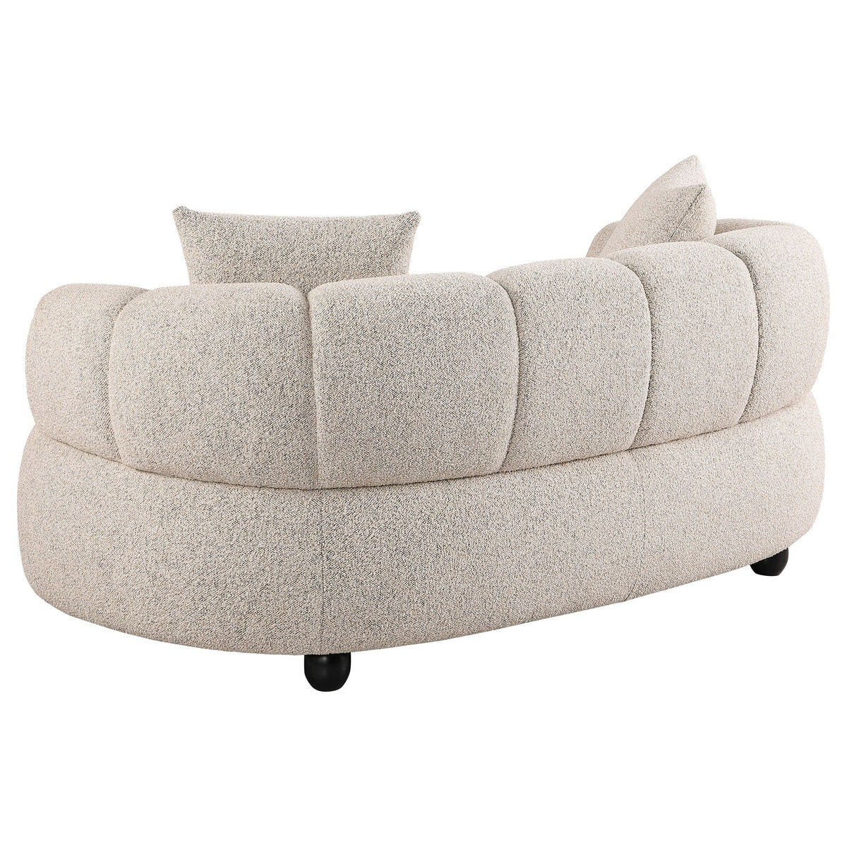 Whitney Contemporary Channel Tufted Woven Fabric Upholstered Loveseat - view 6