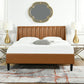 Aspen Vertical Tufted Modern Headboard Platform Bed Set, Queen