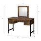 Juvanth - Vanity Desk & Mirror - Rustic Oak & Black