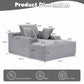 Oversized Chaise Lounge Chair Cozy Cloud Couch With 3 Throw Pillows And Wide Armrest - view 23