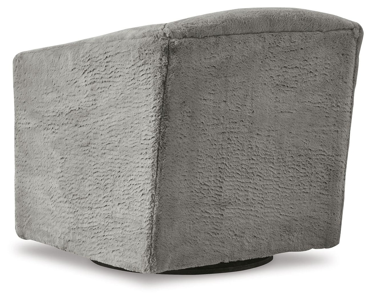 Bramner - Swivel Accent Chair - Charcoal