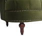 La Rosa Victorian Chesterfield Tufted Sofa - Olive