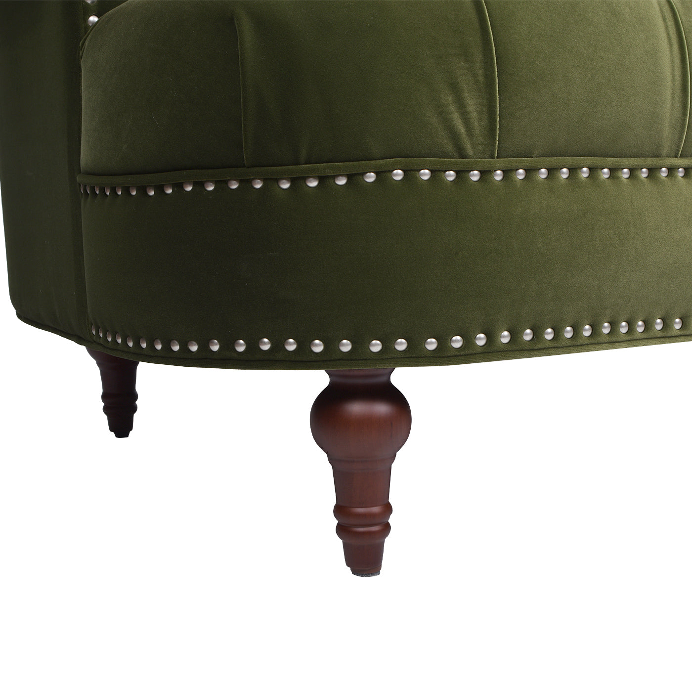 La Rosa Victorian Chesterfield Tufted Sofa - Olive