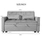 3 In 1 Pull Out Couch Convertible Sofa Bed With Reclining Backrest - view 21