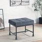 Brantley - Ottoman - Gray Velvet & Sandy Gray