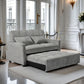 3 In 1 Convertible Sleeper Sofa Bed, Modern Fabric Futon Sofa Couch Pullout Bed, Adjustable Backrest With - view 3