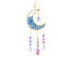 Hourglass Moon Purple Blue Green Pink Crystal Sun Catcher Pendant Decoration, Half Moon Window Hanging Pendant - Home and Garden