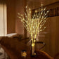 1PC 50LED White Artificial Branches Lights,Indoor USB Powered Warm White Decoration Light For Home,Restaurant,Coffee,Store