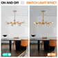 Modern Crystal Golden Chandelier 9 Lights Fixture