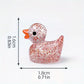20pcs Glitter Mini Resin Duck Little Duck Figure Tiny Duck for Garden Micro Landscape Aquarium Potted Dollhouse Decoration Decor