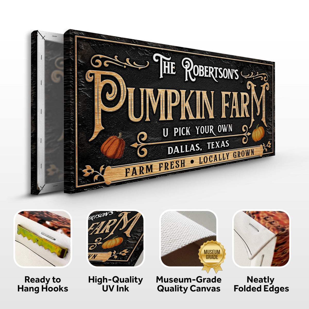Personalized Pumpkin Farm Halloween Sign - view 6