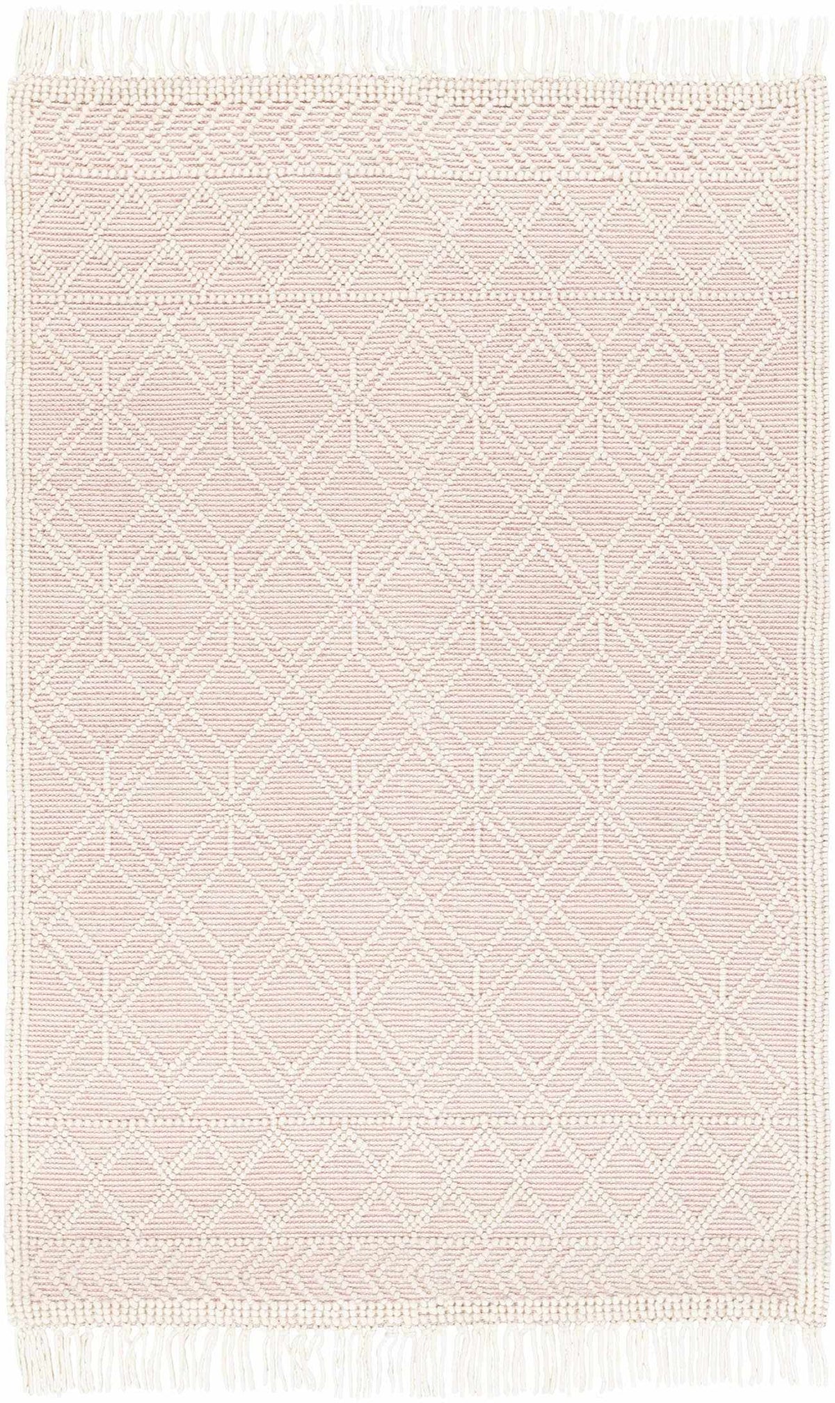 Ramsbury Soft Pink Wool Rug - Clearance