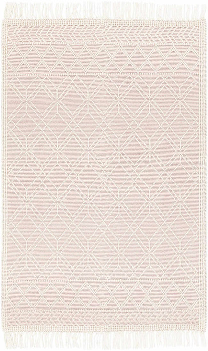 Ramsbury Soft Pink Wool Rug - Clearance