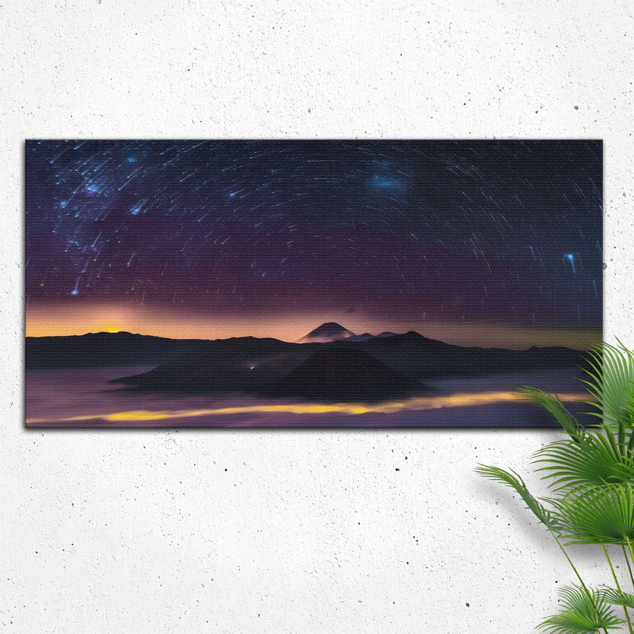 Majestic Starry Night Sky Canvas Wall Art