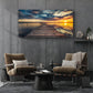 Small Dock By The Vibrant Lake Canvas Wall Art