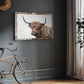 Natural Rustic Highland Cow Canvas Wall Art