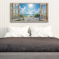 Morning Beach Window Scenery Wall Art