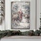 Vintage Woodland Santa Christmas Wall Art