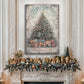 Vintage Christmas Tree With Gifts Wall Art