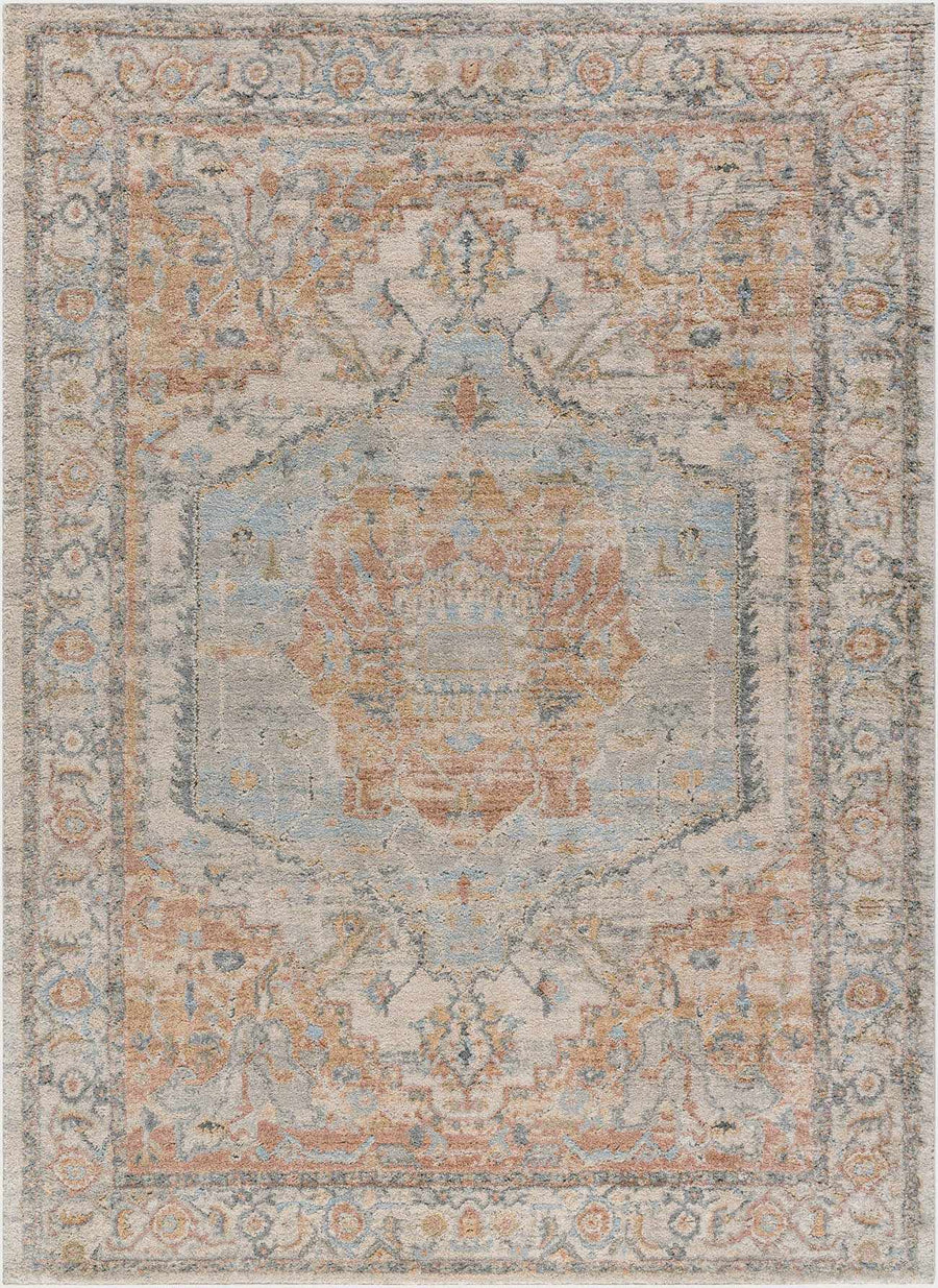Vaeda Blue & Beige Thick Luxe Rug