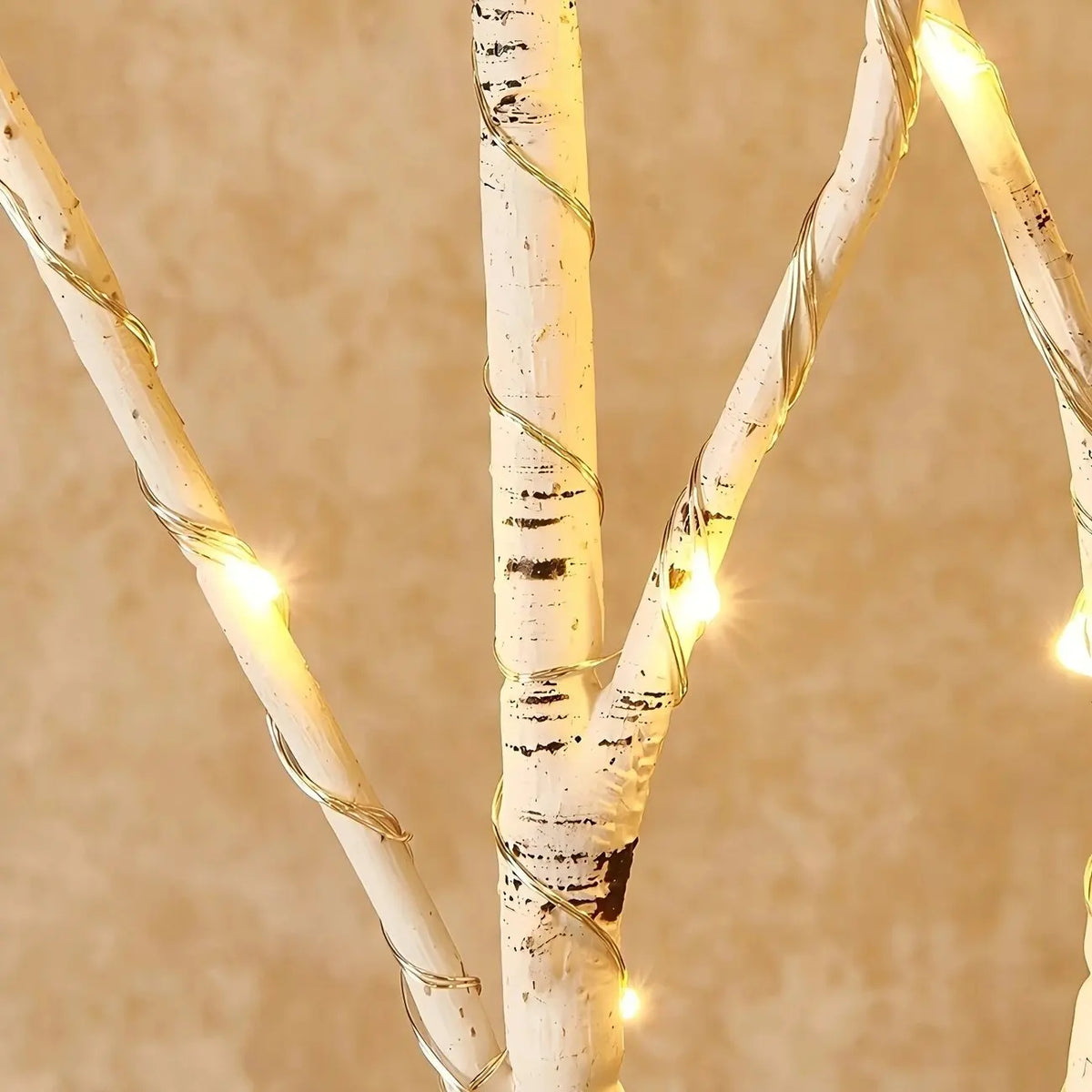 1PC 50LED White Artificial Branches Lights,Indoor USB Powered Warm White Decoration Light For Home,Restaurant,Coffee,Store