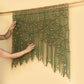 Aura Olive Latte Macrame Window Curtain