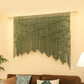 Aura Olive Sage Macrame Window Curtain