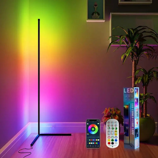 Bluetooth Corner Floor Lamp Voice Activated